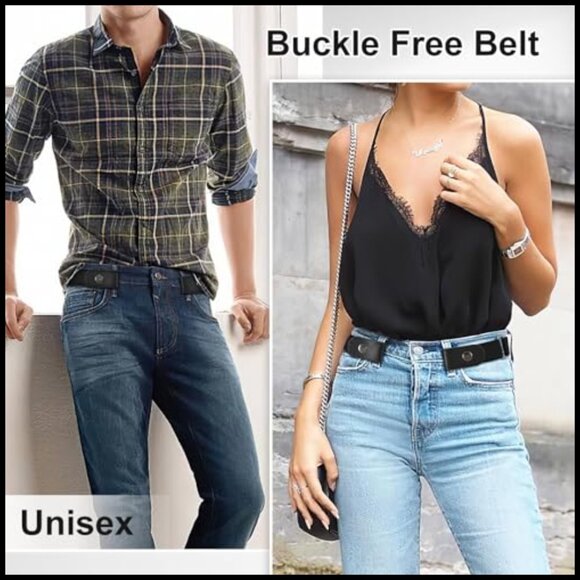 Buckle Free Elastic Belt, Comfortable No Bulge Invisible Stretch Belt